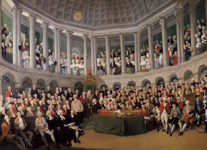 Thomas Pakenham The Irish House fo Commons addressed by Henry Grattan in 1780 during the campaign to force Britain to give Ireland free trade and legislative independ china oil painting image